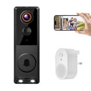 Video Doorbell Camera WiFi Wireless with Doorbell Receiver