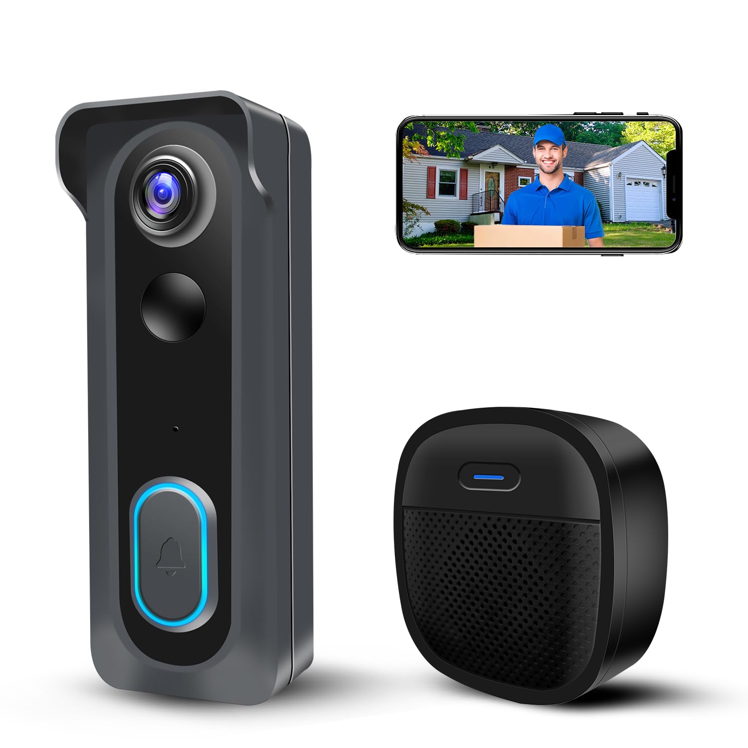 Video Doorbell Camera Wireless with Chime