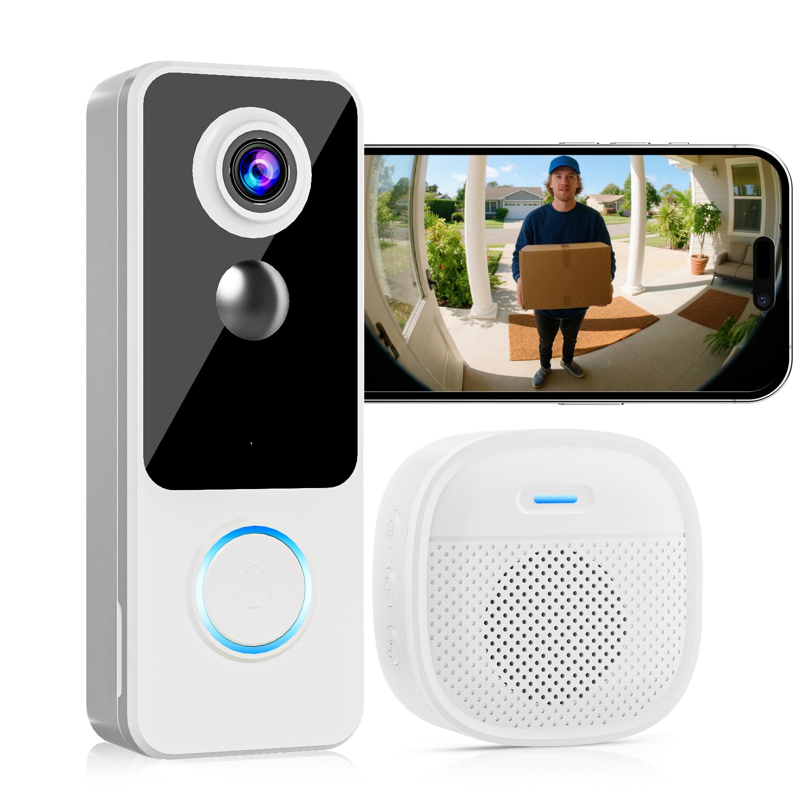 Wireless Doorbell Camera with Chime