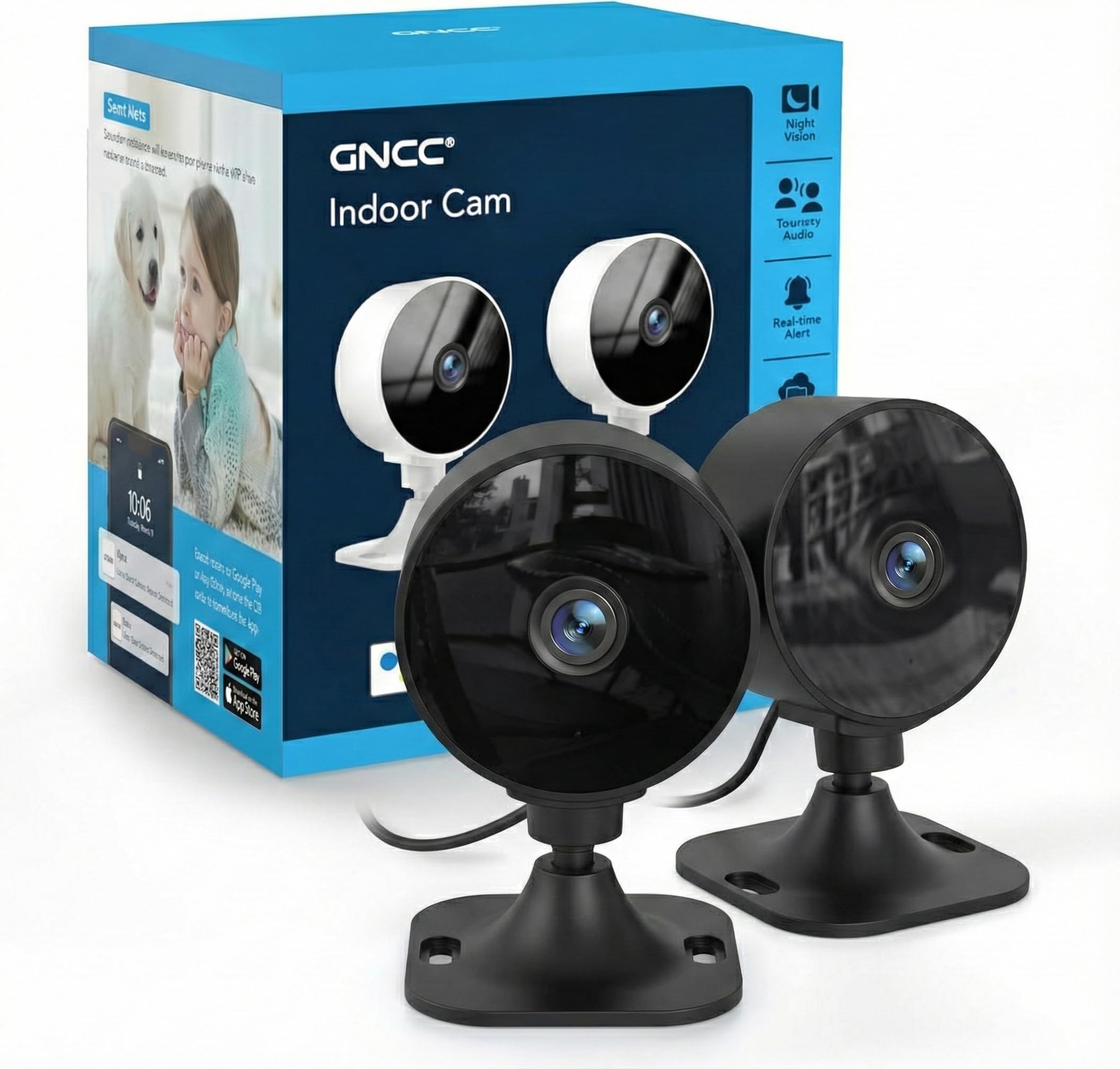 GNCC GC3 2-Pack Security Camera Indoor 1080P