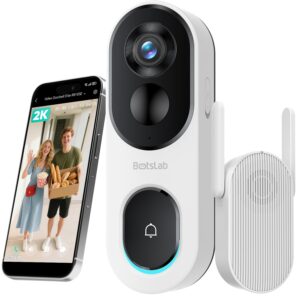 BOTSLAB 2K Video Doorbell Camera Wireless