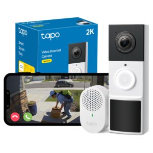 Tapo D210 Doorbell Camera Wireless 2K 3MP Ultra-Clear Doorbell Camera