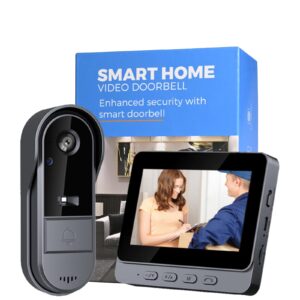 Winnes Video Doorbell Camera with Monitor 1080P High Definition Two-way audio