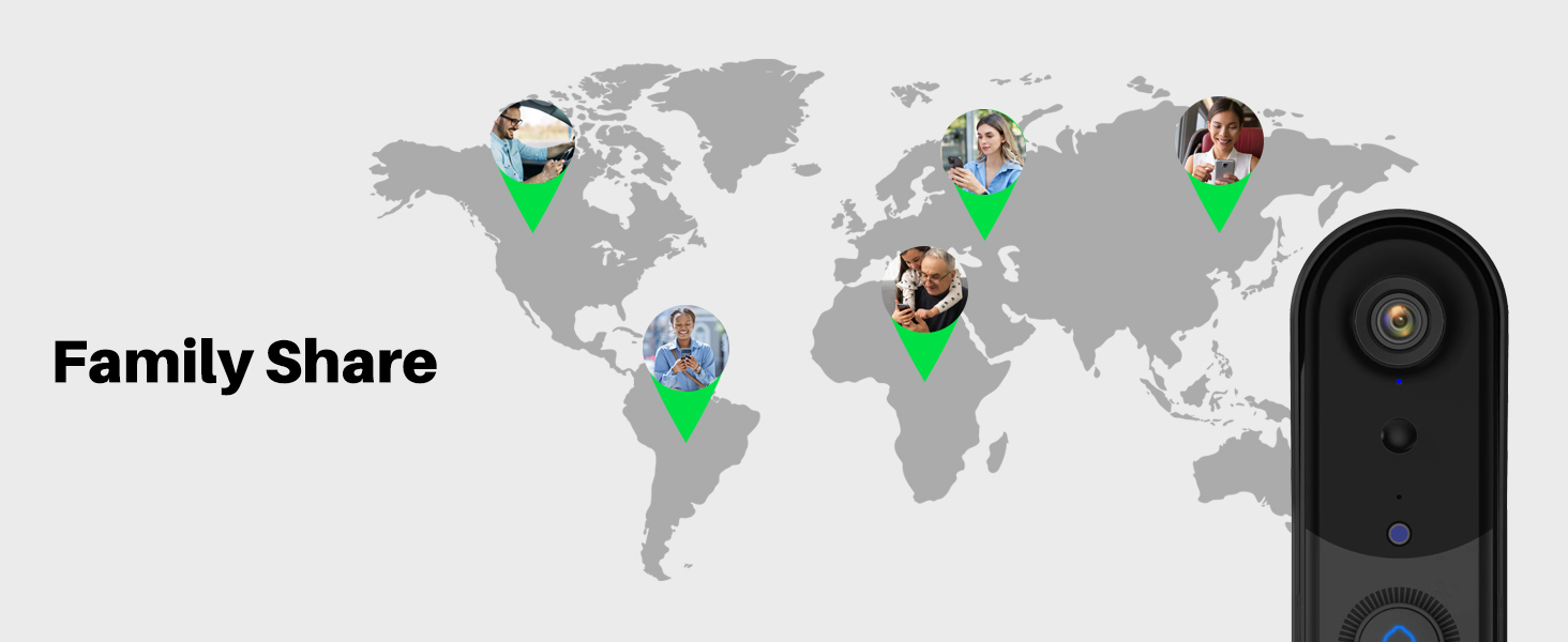 Family sharing video doorbell