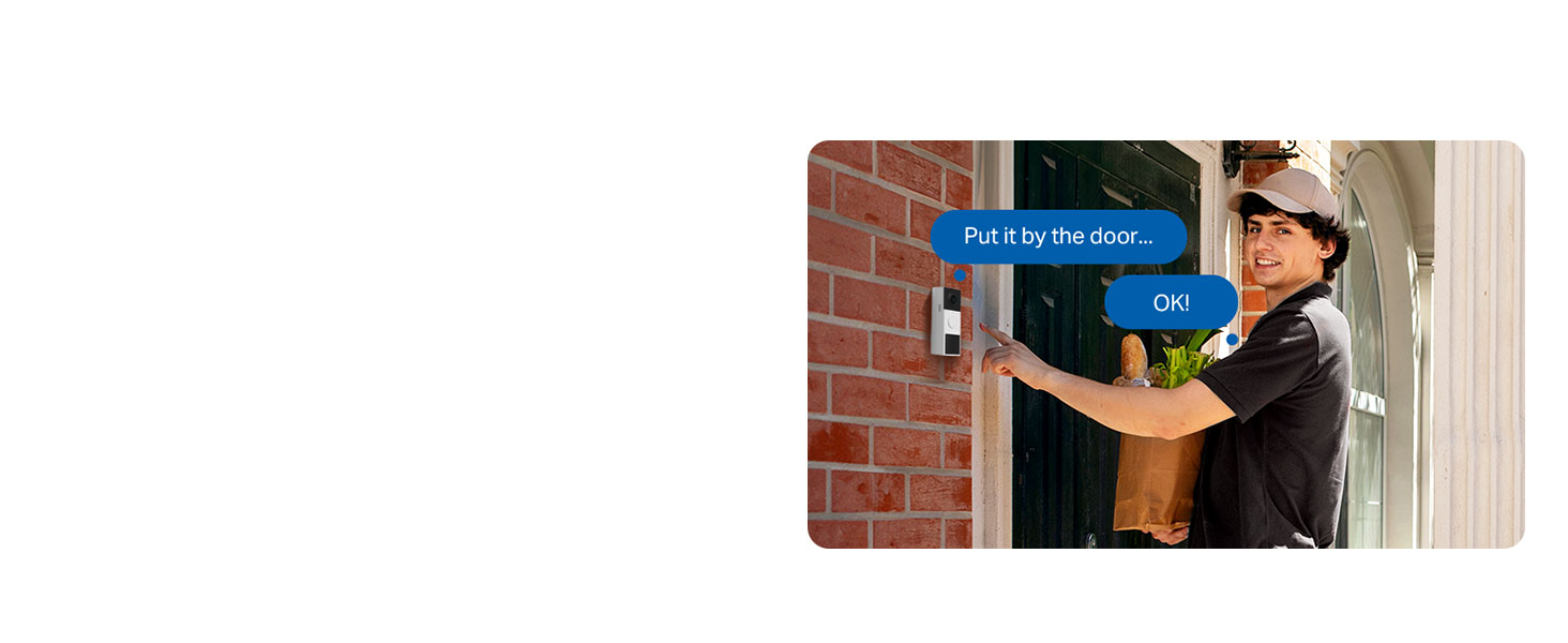 2K Battery-Powered Video Doorbell, Full View, Full Security: Your Doorway Defender