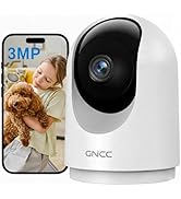 GNCC Indoor Camera 2K, CCTV Cameras House Security, Pet Dog Camera, Night Vision, Motion/Sound De...