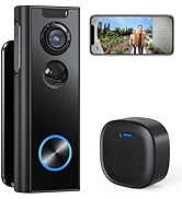XTU Wireless WiFi Video Doorbell Camera, 2K HD Smart Video Door bell with Camera Battery Operated...
