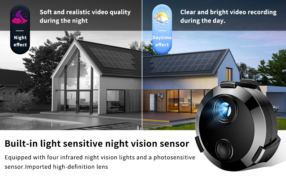 Grid of lifestyle photography showing various home scenes including bedroom, living room, and office spaces. Images demonstrate smart home technology integration.