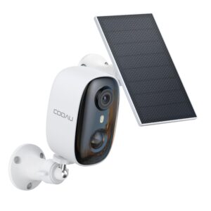 COOAU 4MP/2.5K Solar Security Camera Wireless Outdoor