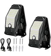 Mixtooltoys Small Solar Lights for Chain Link Fence Outdoor Motion Sensor Clip on Solar Lights fo...
