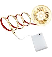 Mixtooltoys Battery Powered Strip Lights, 1M 30 LED 5050 SMD Flexible Rope Light, Self-Adhesive T...