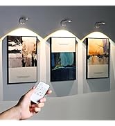 Spotlight Battery Operated, Motion Sensor Picture Light LED Cat-Eye Bulb Wall Sconce, Stick on Di...
