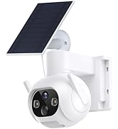 woomo 4G LTE Cellular Solar Security Camera Outdoor, No WiFi Needed, 360° Live View Pan/Tilt, 2K ...