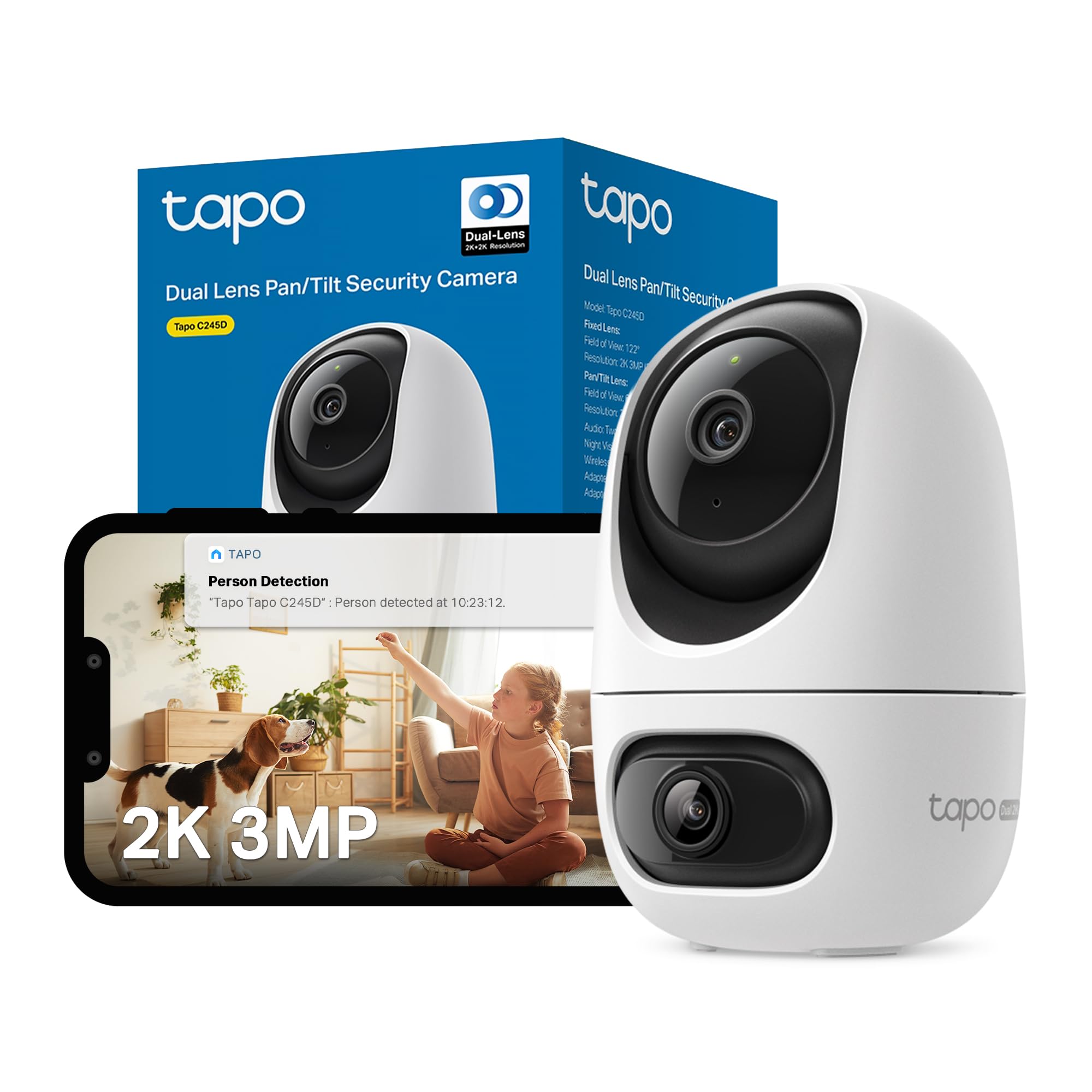 Tapo NEW C245D 2K Dual Lens Camera