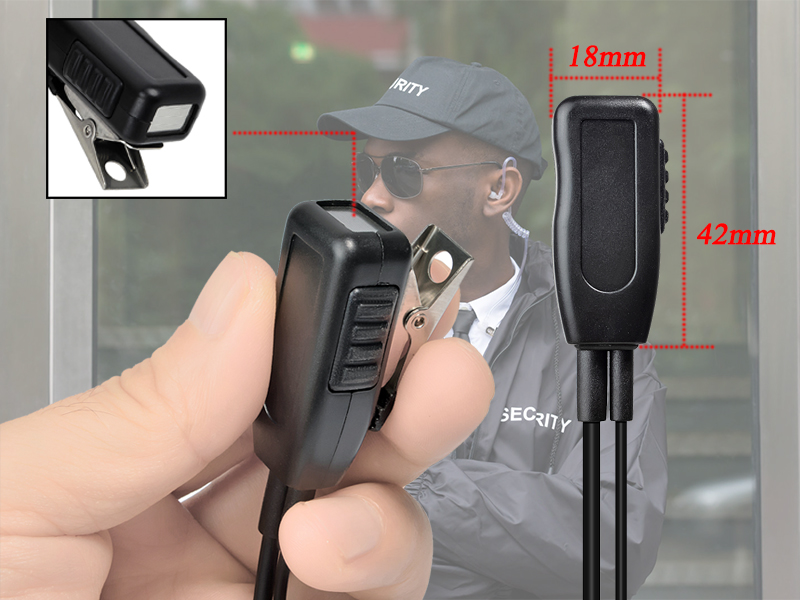 Close-up shots of black audio or mechanical components against dark background, showing technical details and connection points.