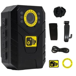 Recall Vision Body Worn Camera 1080P Personal Security Body Camera Video Recorder with Night Vision