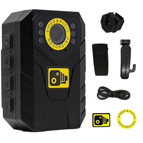 Recall Vision Body Worn Camera 1080P Personal Security Body Camera Video Recorder with Night Vision
