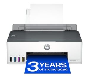 HP Smart Tank 210 Wireless Printer | Smart buttons | Low on ink sensors | Self healing Wi-Fi | Refillable | Includes up to 3 Years of Ink Wolf Essential Security
