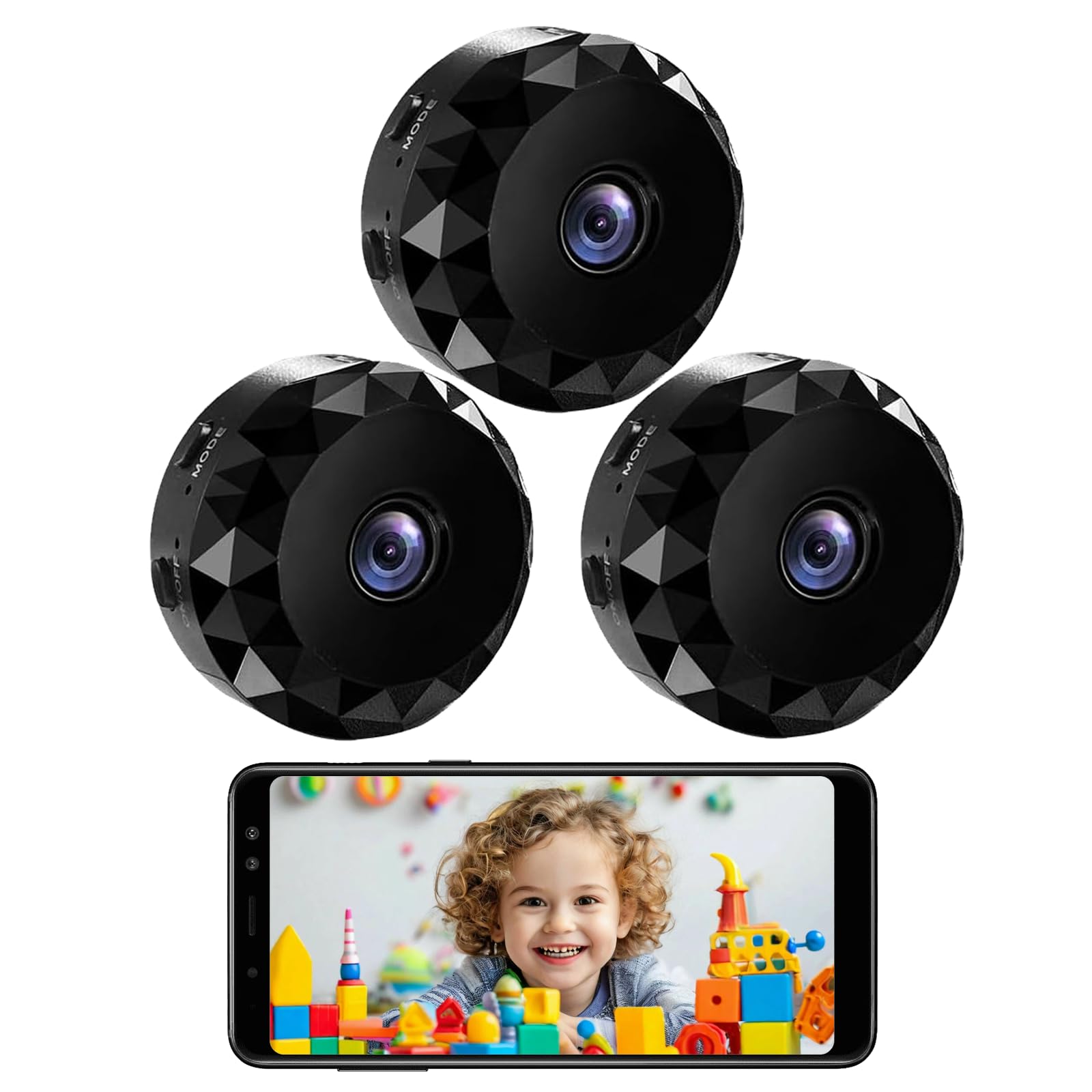 senri 3Pack Indoor Security WiFi Camera 1080P HD