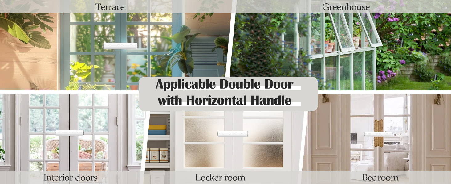 the application of double door with horizontal handle