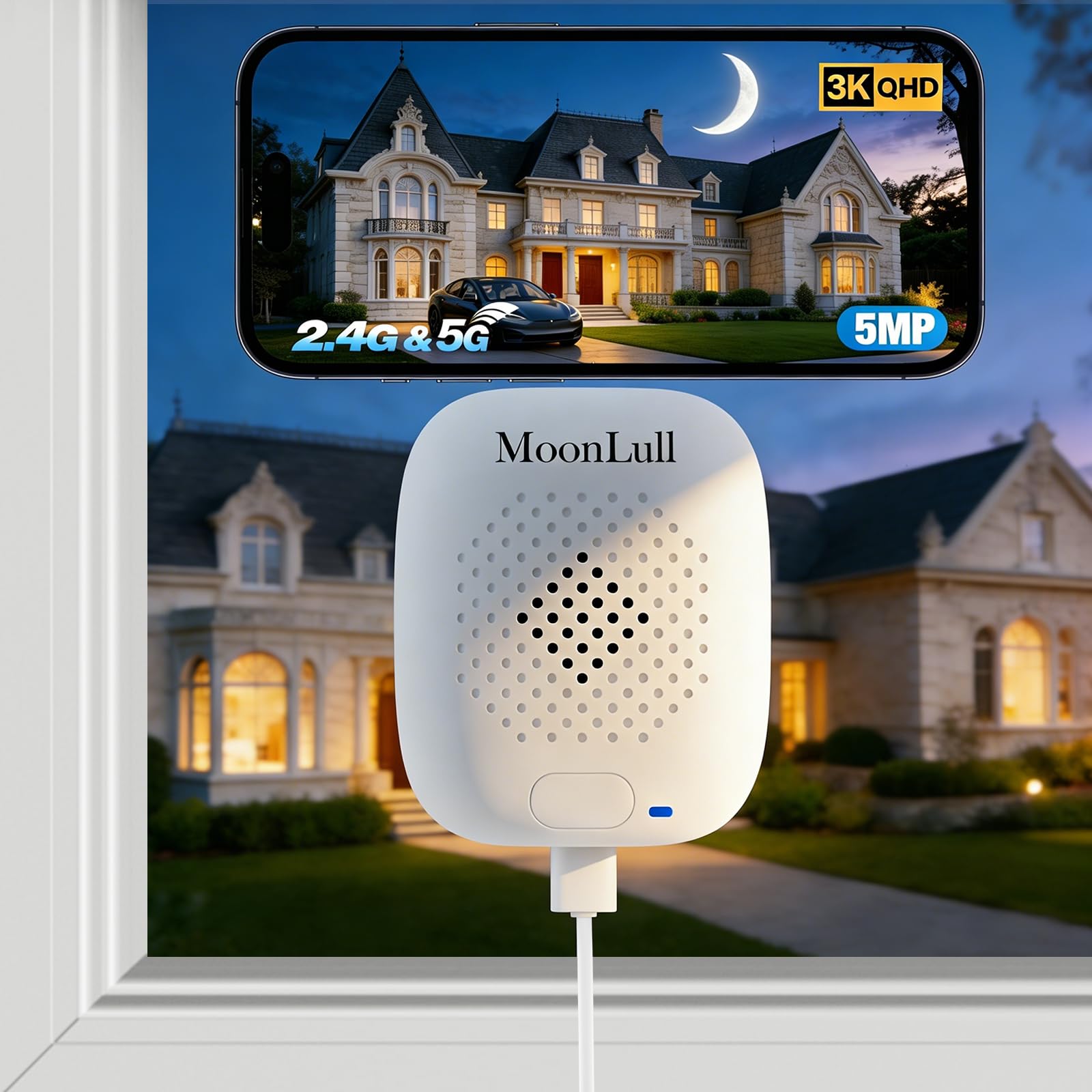SafeView Window Camera–3K 5MP Security Camera