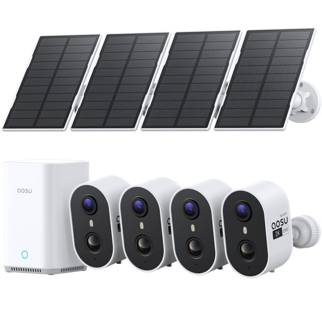 aosu 2K Solar Security Cameras Wireless Outdoor