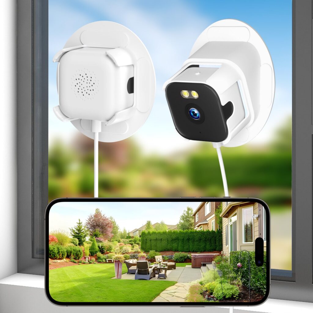 2K No Drill Plug-In Window Security Camera