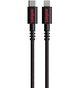 USB Type-C to USB charging cable in black with red accents on the connectors. Braided cable design for durability.