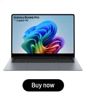 Text reads 'Buy now'. Product display with colorful gradient design against dark background, showing digital device or screen interface.