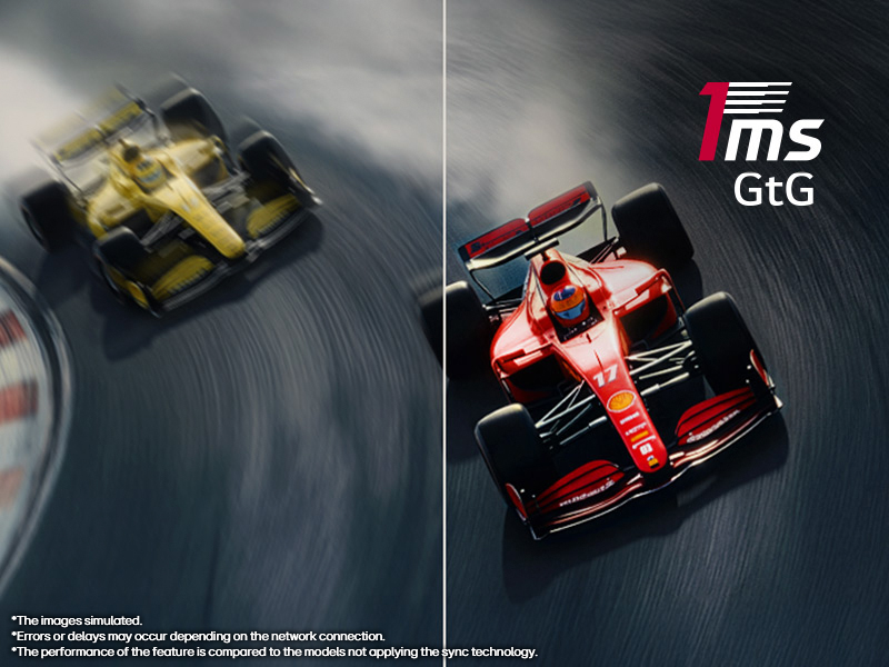 Text reads 'GtG'. Series of Formula 1 racing car images showing vehicles on track, featuring dramatic racing shots in dark conditions.
