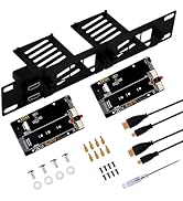 GeeekPi 10 inch 2U Rack Mount for Raspberry Pi 5/4B, with 4PCS PCIe to M.2 NVMe SSD Adapters, Hol...