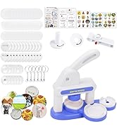 Collection of small white buttons or snaps arranged in rows, showing various quantities and groupings. Multiple product views displaying packaging and individual pieces.