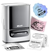 Nelko Label Maker Machine with Tape, P21 Portable Bluetooth Label Printer, Wireless Handheld Stic...