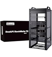GeeekPi DeskPi RackMate T2 Accessories 10 inch 1U Rack Shelf, 10.23inch Depth, 1U Server Rack She...
