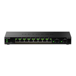 NETGEAR S350 Series 10-Port Gigabit Ethernet PoE+ Smart Managed Essentials Switch – 8 x 1G PoE+ @ 55W