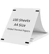Rongta A4 Thermal Paper Single Sheet Folding Paper, 210mmx297mm Advanced Clear Printing, Compatib...