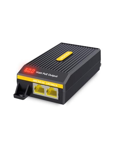 LINOVISION 2.5G BT 60W PoE++ Injector with Real-Time Power Display