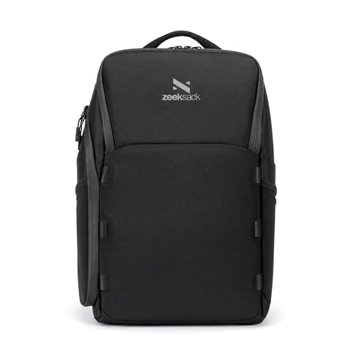 Zeeksack The Underseat Backpack Black 15L - Water-Resistant Carry On Travel Bag with Laptop Compartment
