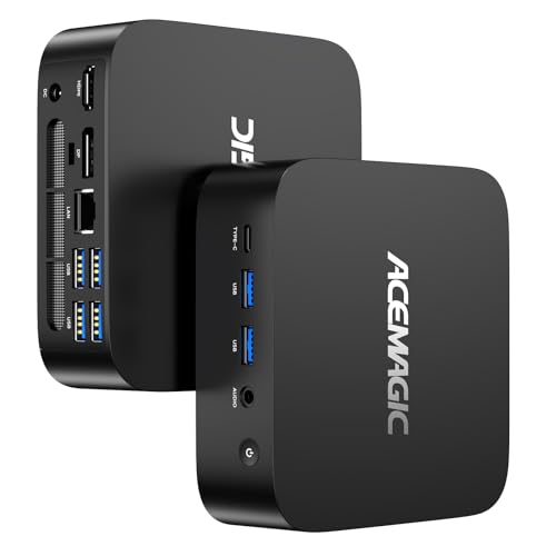 ACEMAGIC K1 Mini PC Windows 11 Pro AMD Ryzen Embedded R2544(Beat 3500U/3550H/N100/10110U) 16GB DDR4 512GB M.2 SSD Mini Computer 4K Triple Display via USB-C/HDMI/DP