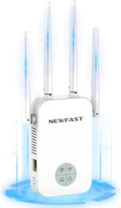 NEWFAST AC1200 WiFi Range booster 5.8/2.4GHz Dual band WiFi Booster Compatible with Any Wireless Router