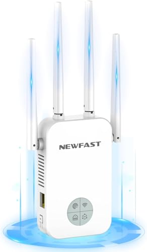 NEWFAST AC1200 WiFi Range booster 5.8/2.4GHz Dual band WiFi Booster Compatible with Any Wireless Router