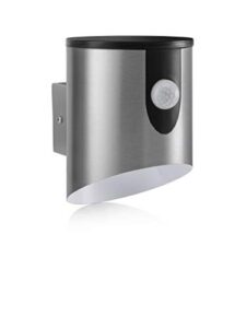 Auraglow Stainless Steel Outdoor Battery Powered Wireless LED PIR Motion Sensor Security Wall Light IP44