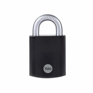 Yale - Y90SB/45/129/1 Maximum Security 48mm Hardened Steel Padlock - Black - Open Boron Shackle - 3 Keys
