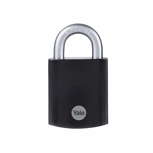 Yale - Y90SB/45/129/1 Maximum Security 48mm Hardened Steel Padlock - Black - Open Boron Shackle - 3 Keys