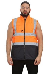 kraftd Hi Vis Vest High Visibility Waistcoat Reflective Sleeveless Workwear Jackets Safety Vests For Me