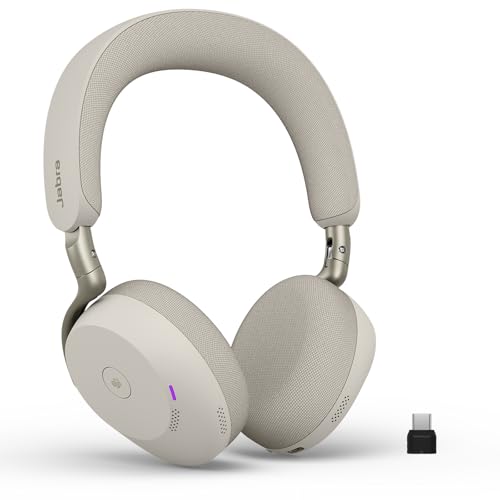 Jabra Evolve3 75 On-Ear Wireless Bluetooth Headset with Microphone for Work