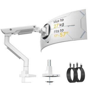 monTEK Single Monitor Arm with USB 3.0 A/C for 17–57” Ultrawide Screen up to 27KG