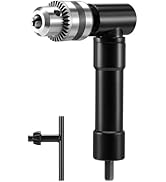 Faankiton 90°Right Angle Drill Attachment 0.8-10mm Chuck, Right Angle Bend Extension Keyless Chuc...