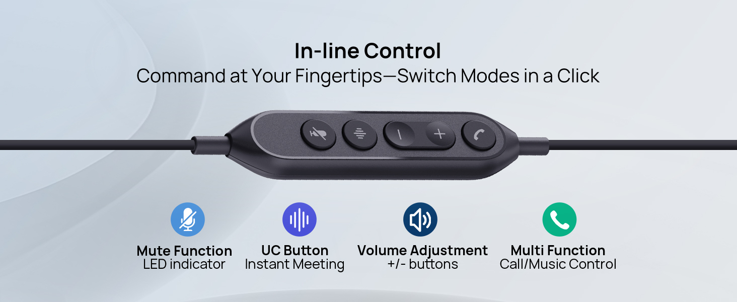 Text reads 'NOISE CANCELLATION Bring Your Voice to Life', 'Single-button mic', 'Excellent stereo sound', 'Dual-noise canceling Mic'. Product promotional image showing headset features.