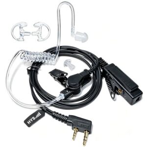 HYS Covert Acoustic Tube Earpiece 2 Pin Compatible with Baofeng BF-888S UV-5R Quansheng Kenwood Walkie Talkie